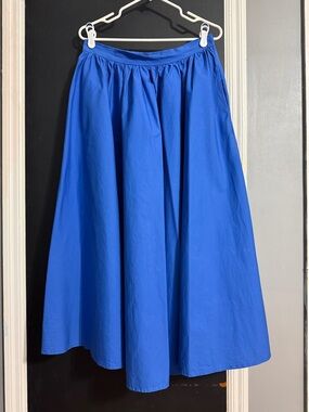 Showpo. Royal Blue Full Maxi Skirt Pockets Size: 8 Length: 36”